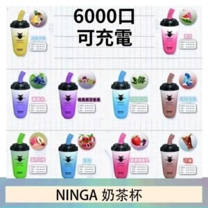 NINGA奶茶杯可充电一次性電子煙6000口